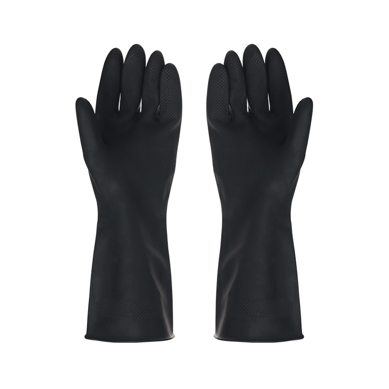 Commercial Kitchen Gloves - Gants Noirs en Caoutchouc pour Lavage