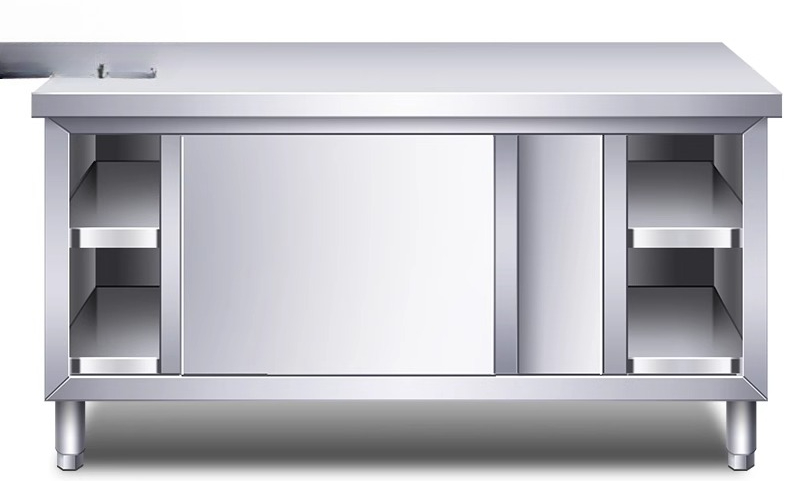 Commercial Kitchen Worktops - Console de cuisine en acier inoxydable