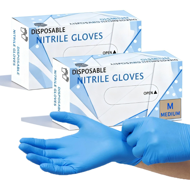 Commercial Kitchen Gloves - Gants jetables en nitrile bleu, 20/50/100