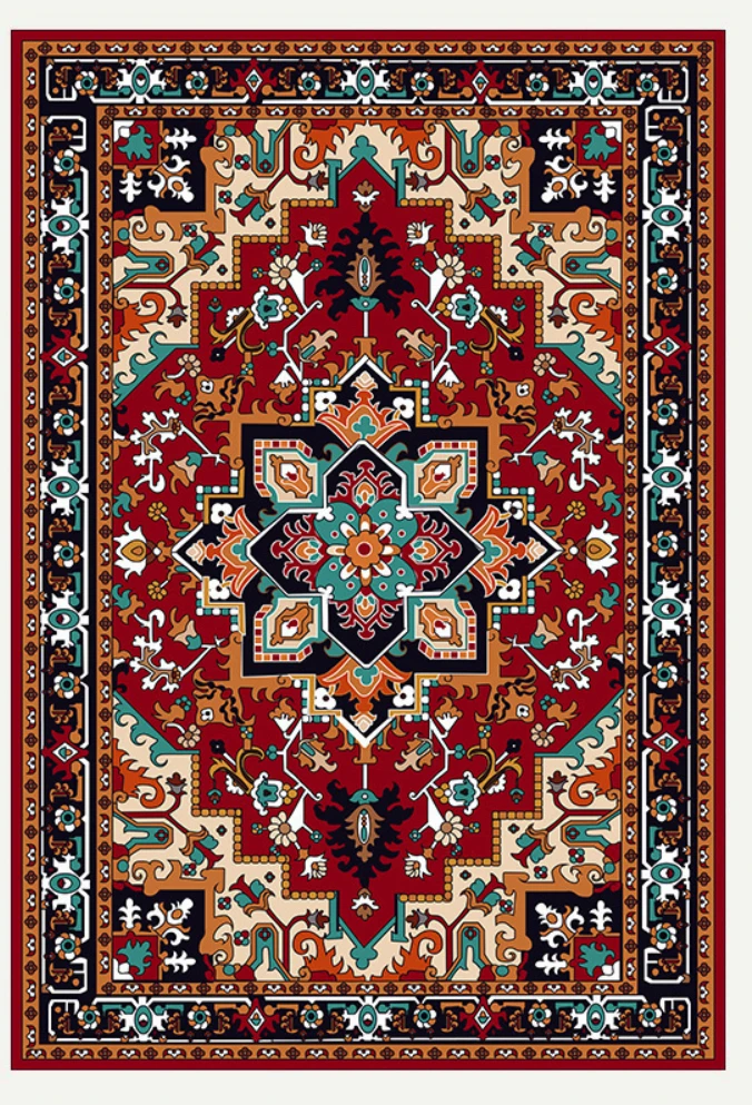 Commercial Kitchen Design - Tapis turc rouge au design vintage