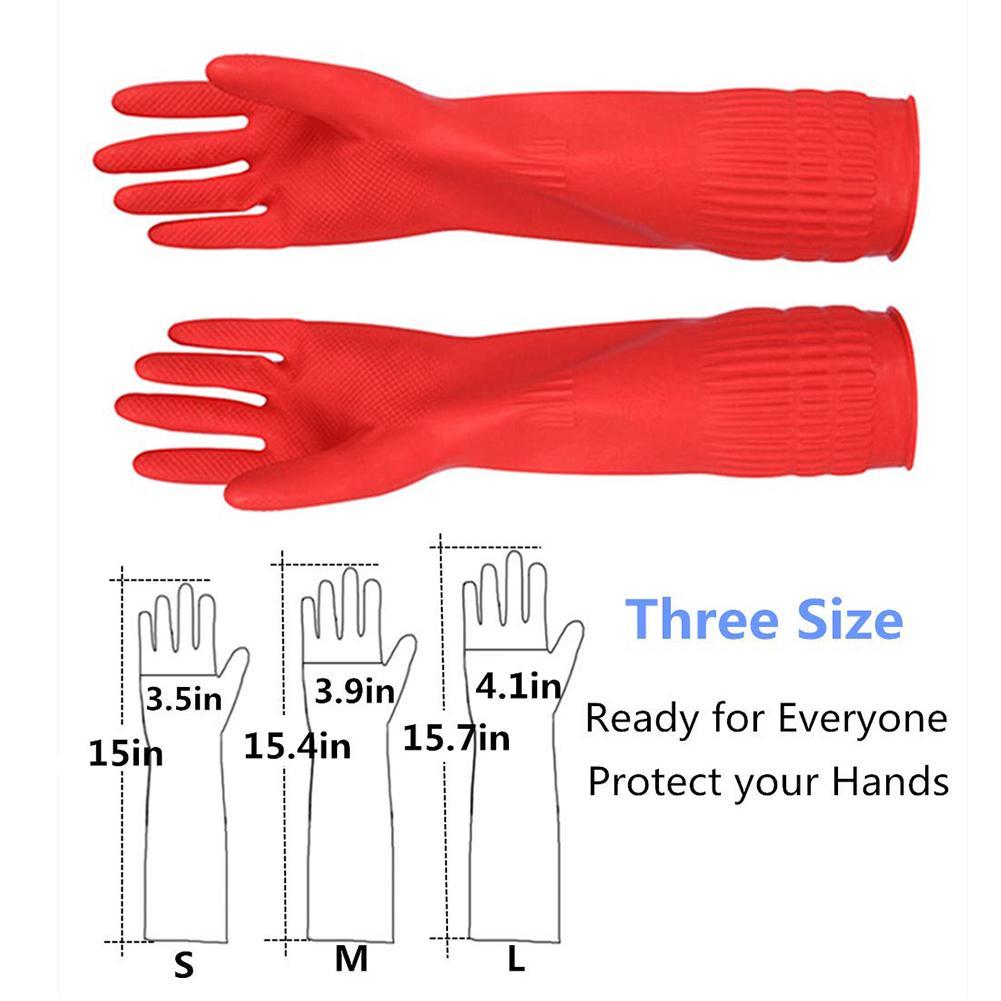 Commercial Kitchen Gloves - Gants de cuisine rouges, lavage de