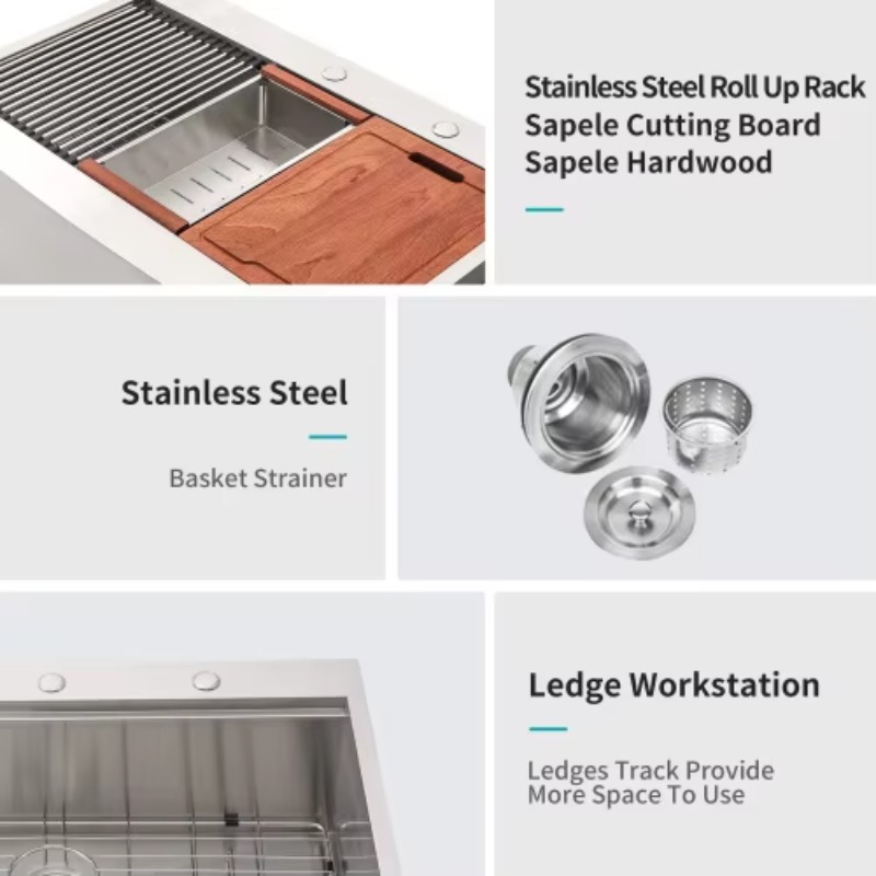 Commercial Kitchen Sink - Évier de cuisine professionnel robuste pour