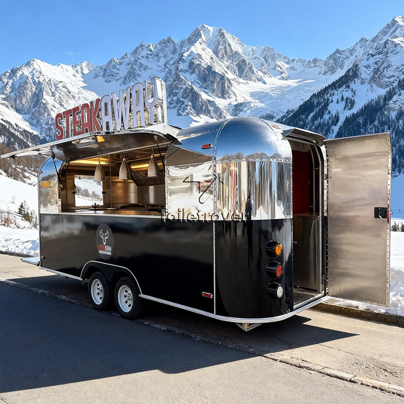 Commercial Kitchen Vendor - Remorque de cuisine mobile vintage entièrement