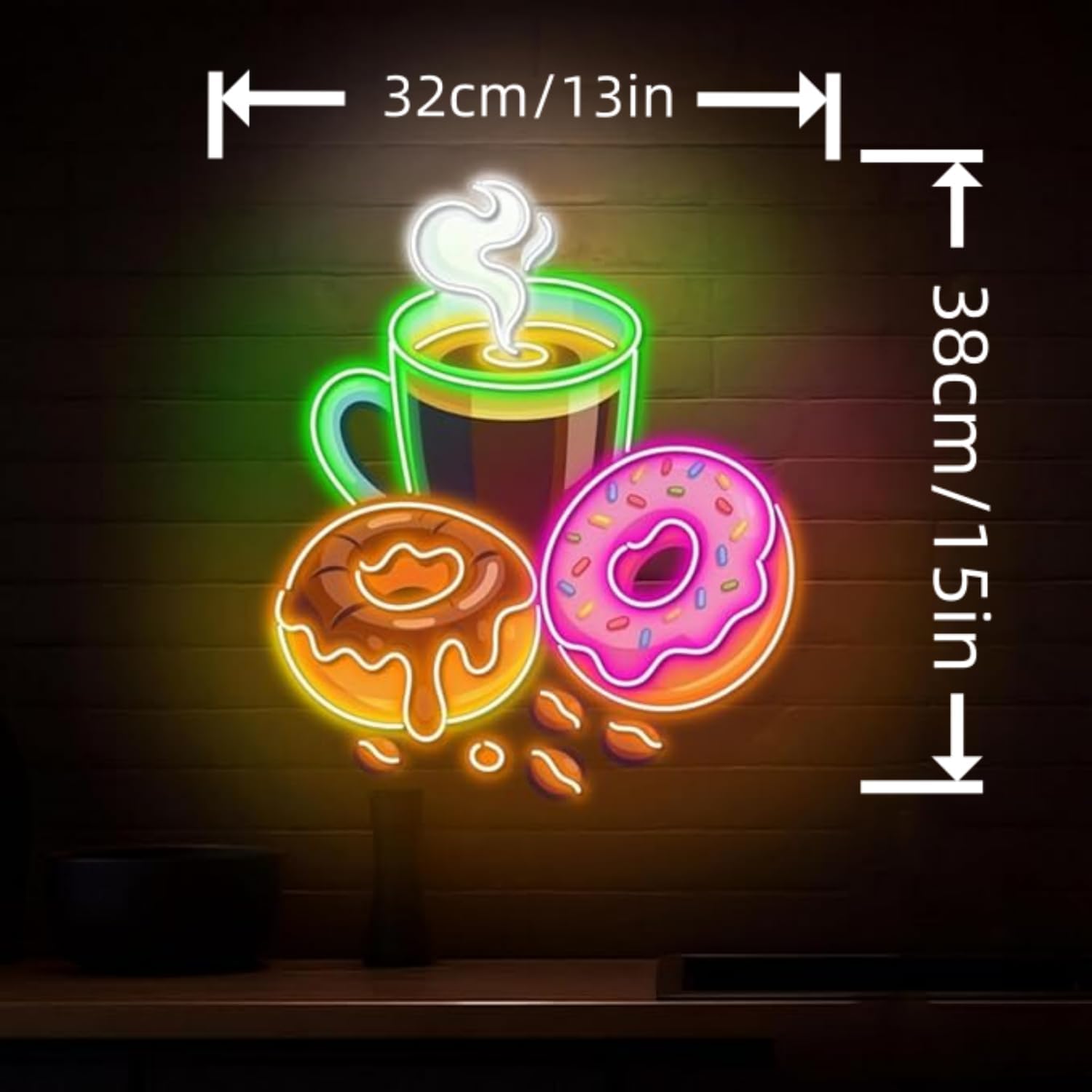 Enseigne néon LED Donuts alime - Commercial Kitchen Walls avis et prix