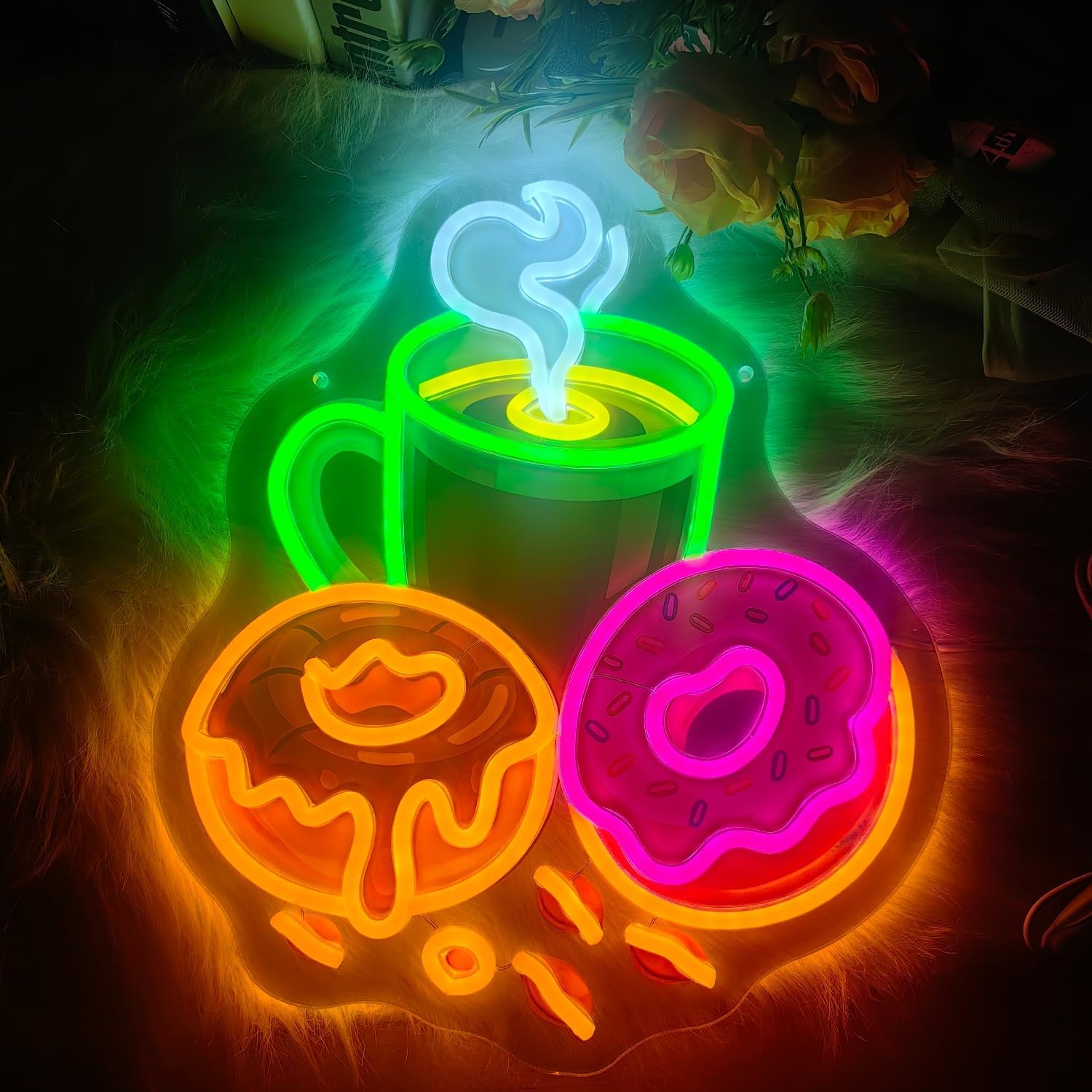 Enseigne néon LED Donuts alime - Commercial Kitchen Walls avis et prix