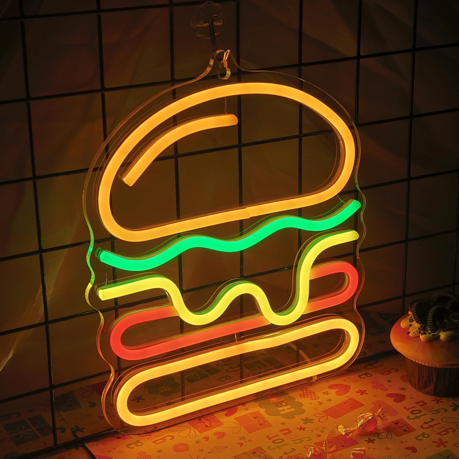 Enseigne au néon pour hamburge - Commercial Kitchen Walls avis et prix