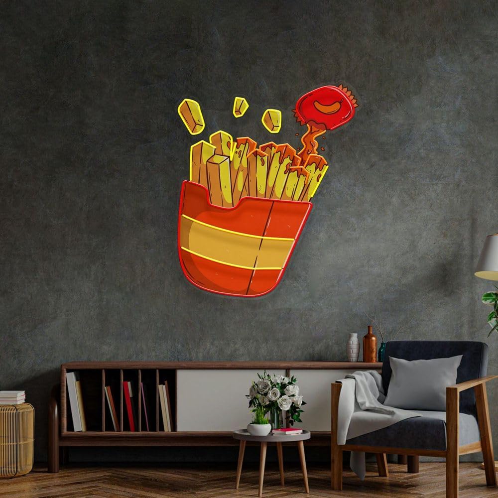 Enseigne au néon de frites per - Commercial Kitchen Walls avis et prix