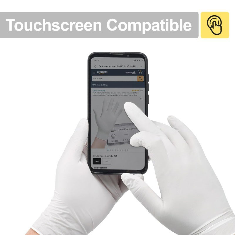 Gants jetables en nitrile blan - Commercial Kitchen Gloves avis et prix