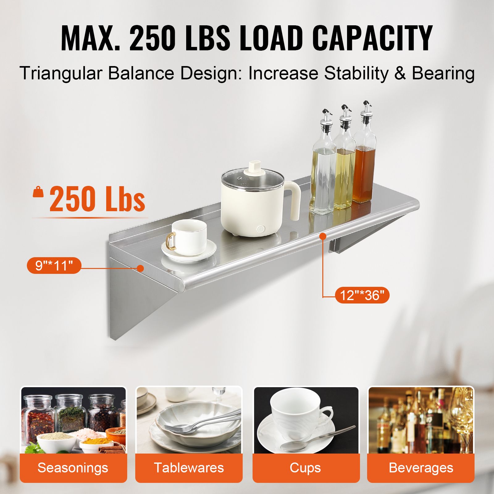 Étagère en acier inoxydable de - Commercial Kitchen Walls avis et prix