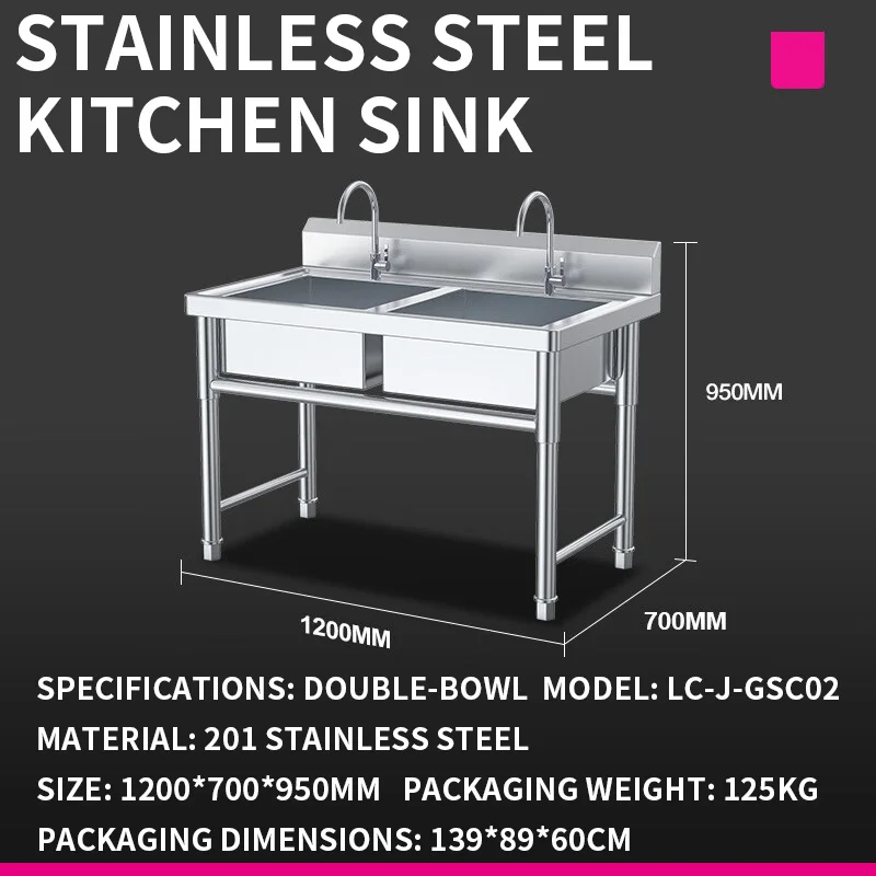 Évier de cuisine — Évier doubl - Commercial Kitchen Sink avis et prix